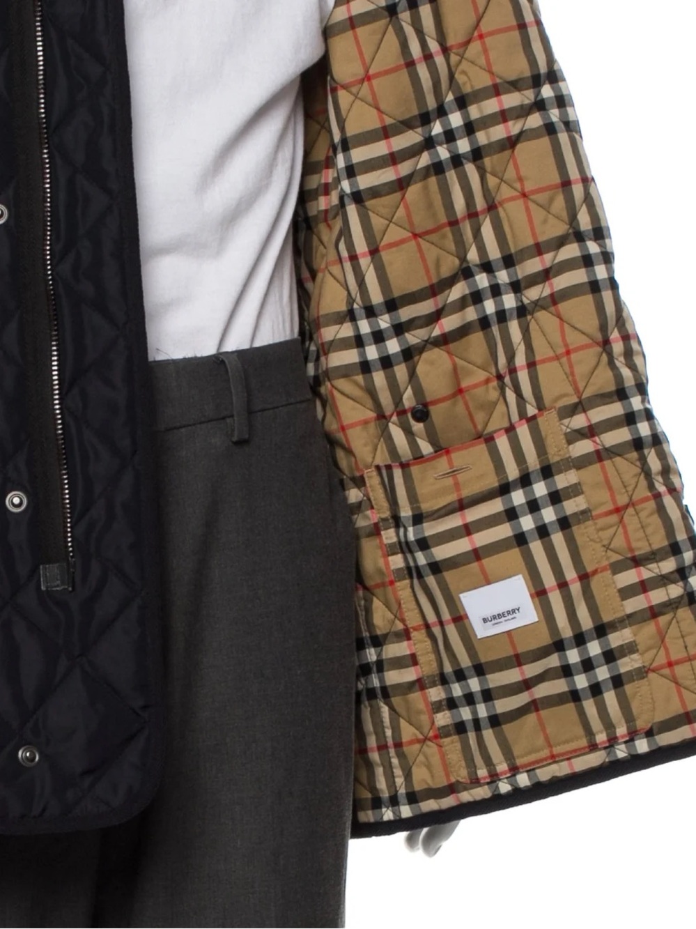 Burberry check quilted jacket